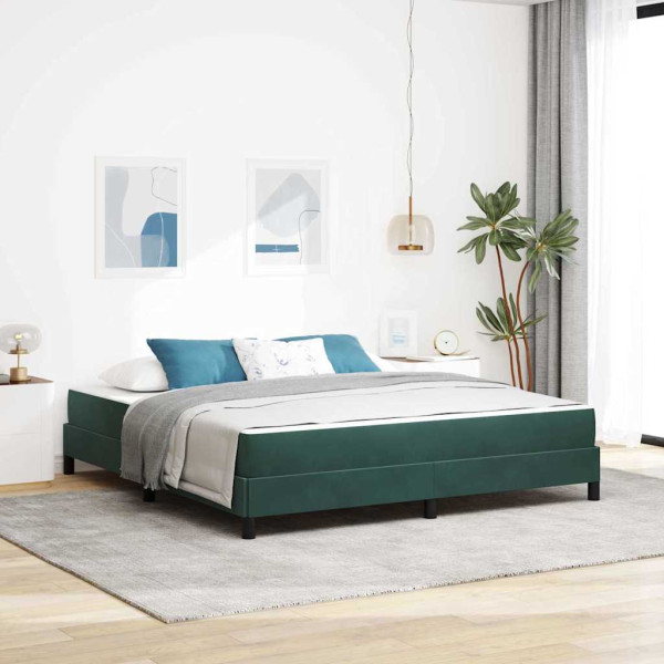 Cama box spring con colchón Verde oscuro 180 x 200 cm D
