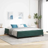 Cama box spring con colchón Verde oscuro 180 x 200 cm 1