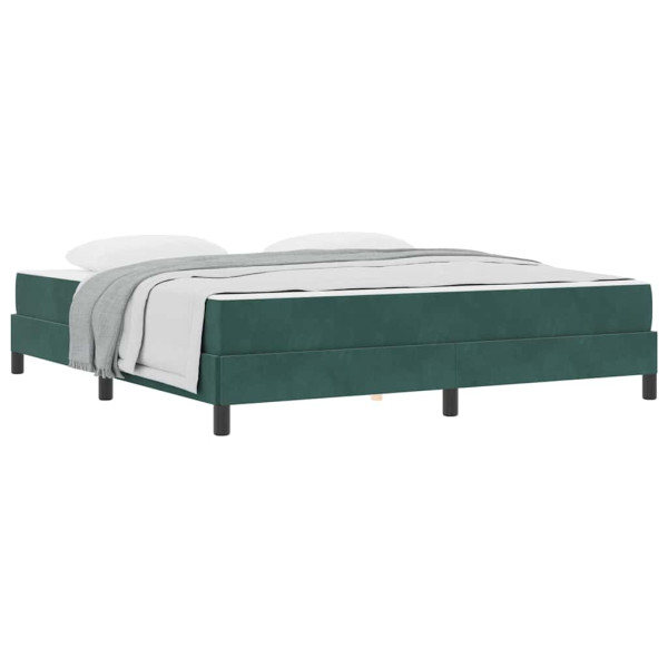 Cama box spring com colchão Verde Escuro 180 x 200 cm Veludo M 3
