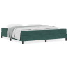 Cama box spring con colchón Verde oscuro 180 x 200 cm 4