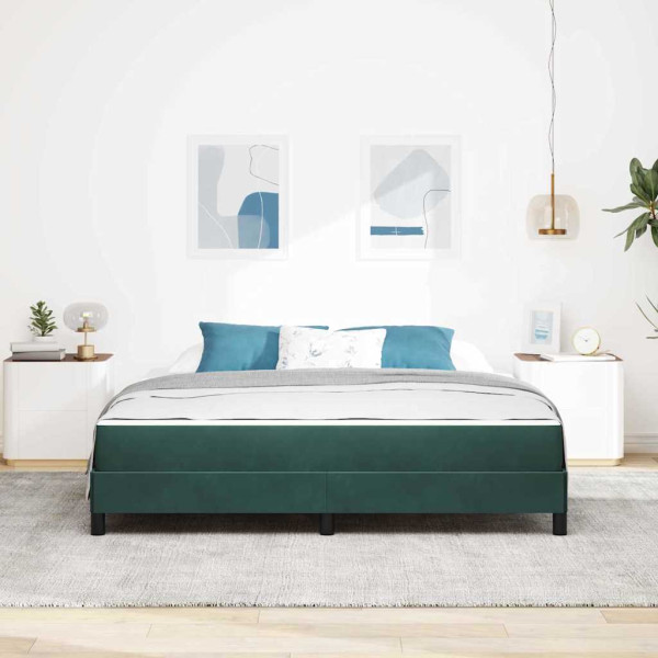 Cama box spring con colchón Verde oscuro 180 x 200 cm M 5