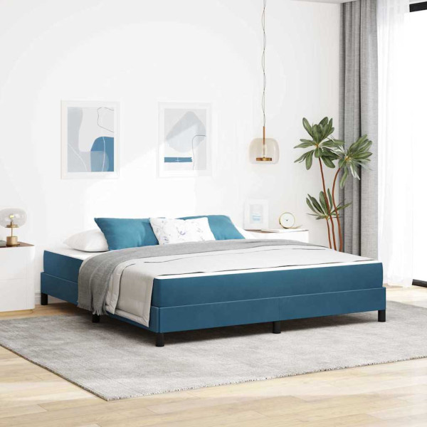 Cama box spring con colchón Azul Oscuro 180 x 200 cm Terciopelo D