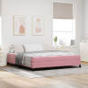 Cama box spring con colchón Rosa 180 x 200 cm Terciopelo 1