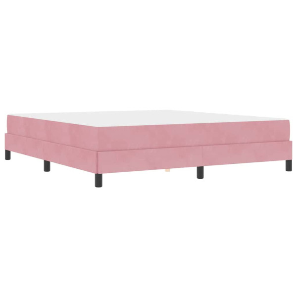 Cama box spring con colchón Rosa 180 x 200 cm Terciopelo M 2