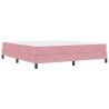 Cama box spring con colchón Rosa 180 x 200 cm Terciopelo 2
