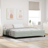 Cama box spring com colchão Cinzento-claro 200 x 200 cm Veludo 1