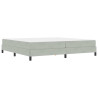 Cama box spring com colchão Cinzento-claro 200 x 200 cm Veludo 2