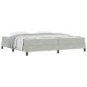 Cama box spring com colchão Cinzento-claro 200 x 200 cm Veludo 3