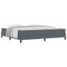 Cama box spring com colchão Cinza Escuro 200 x 200 cm Veludo 3