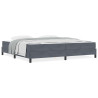 Cama box spring com colchão Cinza Escuro 200 x 200 cm Veludo 4