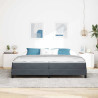Cama box spring con colchón Gris oscuro 200 x 200 cm Terciopelo 5