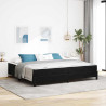 Cama box spring com colchão Preto 200 x 200 cm Veludo 1