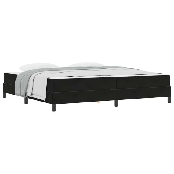 Cama box spring com colchão Preto 200 x 200 cm Veludo M 3