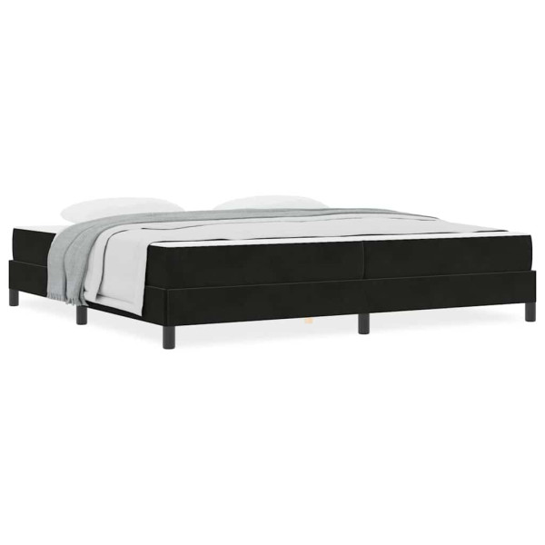 Cama box spring con colchón Negro 200 x 200 cm Terciopelo M 4