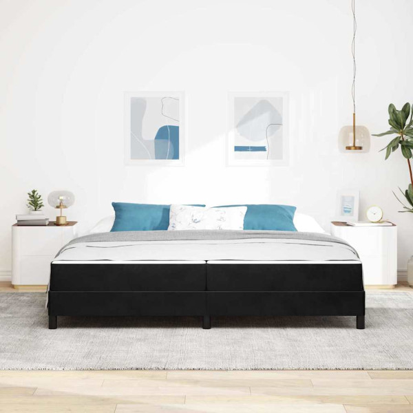 Cama box spring com colchão Preto 200 x 200 cm Veludo M 5