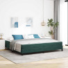 Cama box spring con colchón Verde oscuro 200 x 200 cm 1