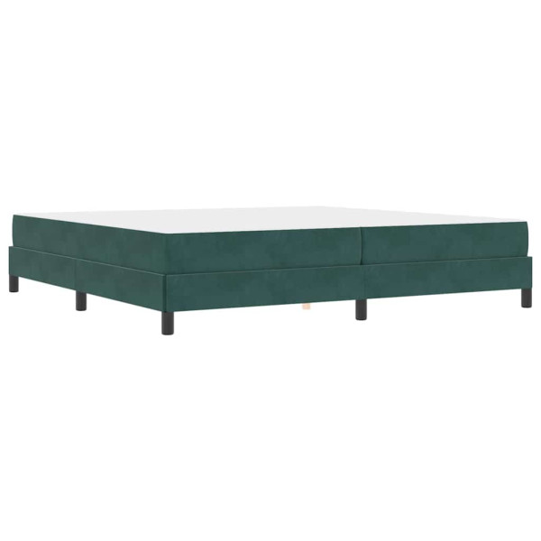 Cama box spring com colchão Verde Escuro 200 x 200 cm Veludo M 2