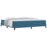 Cama box spring com colchão Azul Escuro 200 x 200 cm Veludo 3