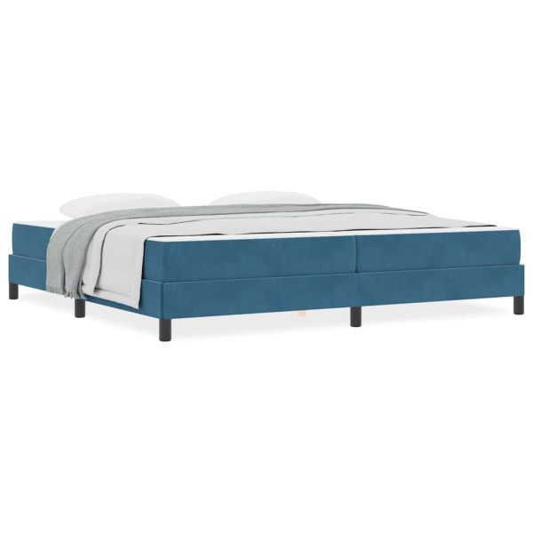 Cama box spring con colchón Azul Oscuro 200 x 200 cm Terciopelo M 4