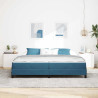 Cama box spring com colchão Azul Escuro 200 x 200 cm Veludo 5