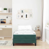 Cama box spring com colchão Verde Escuro 80 x 220 cm Veludo 5