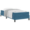 Cama box spring com colchão Azul Escuro 80 x 220 cm Veludo 3
