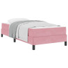 Cama box spring com colchão Rosa 80 x 220 cm Veludo 3