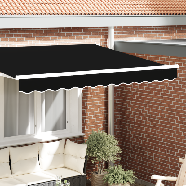 Valance de toldo rojo Negro 2.8x0.2 m Poliéster D