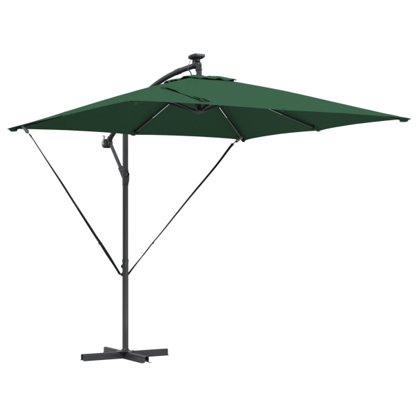 Parasol de cantilever tipo plátano Verde 249 x 249 x 250 cm M 2