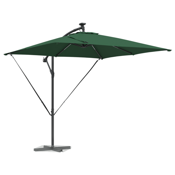 Parasol de cantilever tipo plátano Verde 249 x 249 x 250 cm M 3
