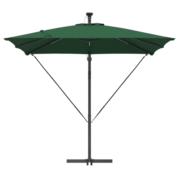 Parasol de cantilever tipo plátano Verde 249 x 249 x 250 cm M 5