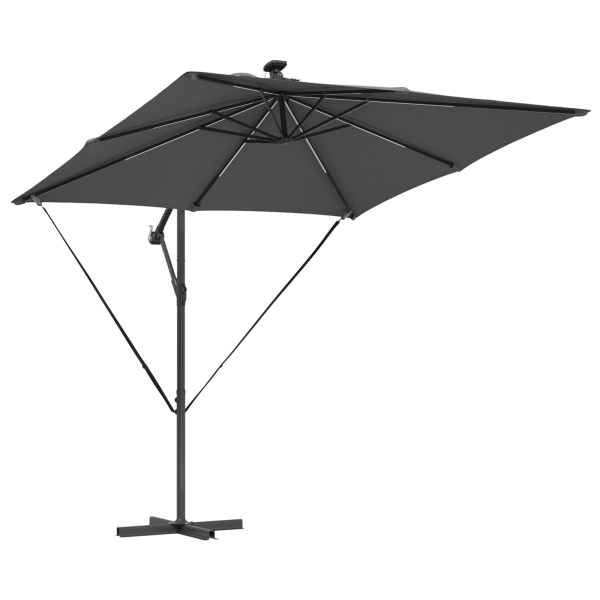 Parasol de cantilever tipo plátano Antracita 249 x 249 x 250 cm M 4