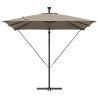 Parasol de cantilever tipo plátano Taupé 249 x 249 x 250 cm 3