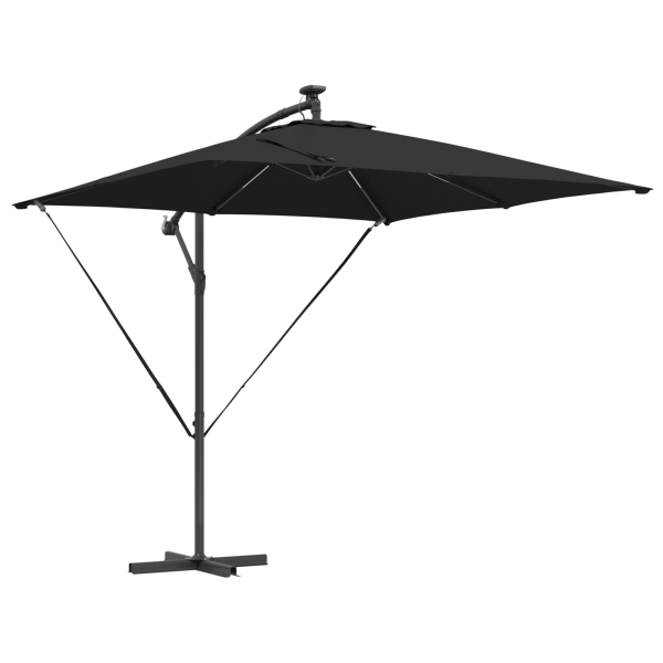 Parasol de cantilever tipo plátano Negro 249 x 249 x 250 cm M 2
