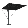 Parasol de cantilever tipo plátano Negro 249 x 249 x 250 cm 4