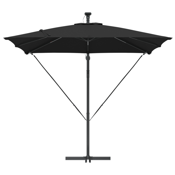 Parasol de cantilever tipo plátano Negro 249 x 249 x 250 cm M 5