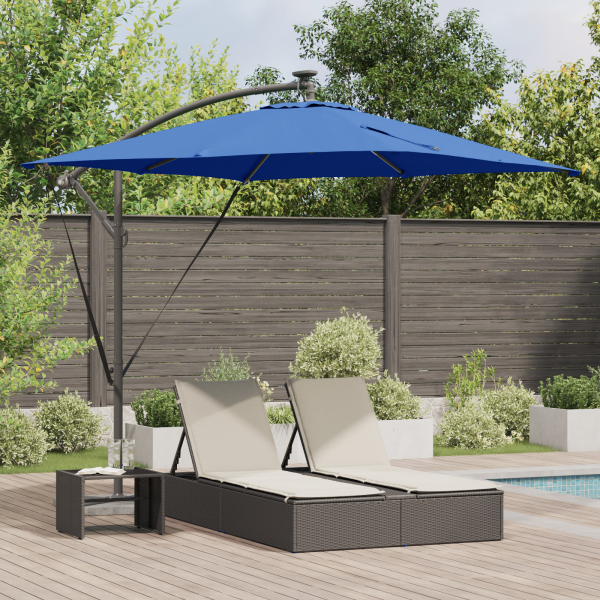 Parasol de cantilever tipo plátano Azul 249 x 249 x 250 cm D