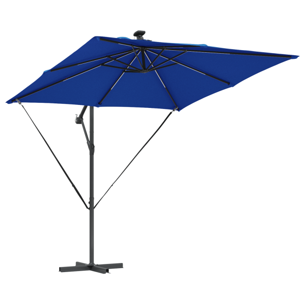 Parasol de cantilever tipo plátano Azul 249 x 249 x 250 cm M 4