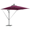 Parasol de cantilever tipo plátano con cerradura Rojo burdeos 3