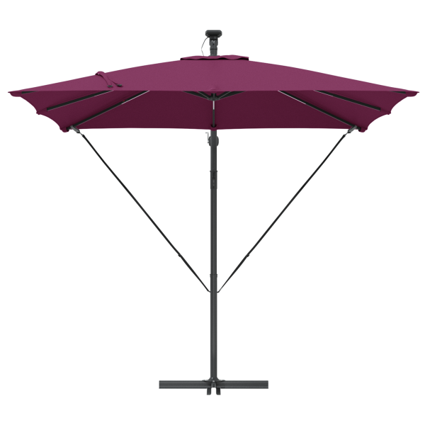 Parasol de cantilever tipo plátano con cerradura Rojo burdeos M 5
