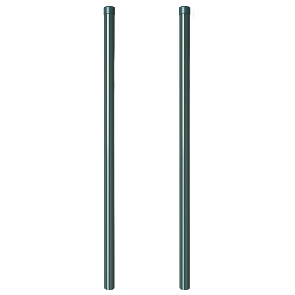 Postes de Cerca 2 pcs Verde 110 cm Aço com Revestimento em Pó M 3