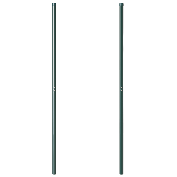 Postes de Cerca 2 pcs Verde 160 cm Aço com Revestimento em Pó M 3