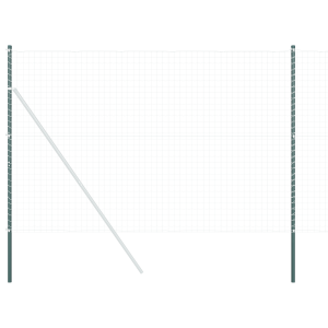 Postes de Cerca 2 pcs Verde 210 cm Aço com Revestimento em Pó H
