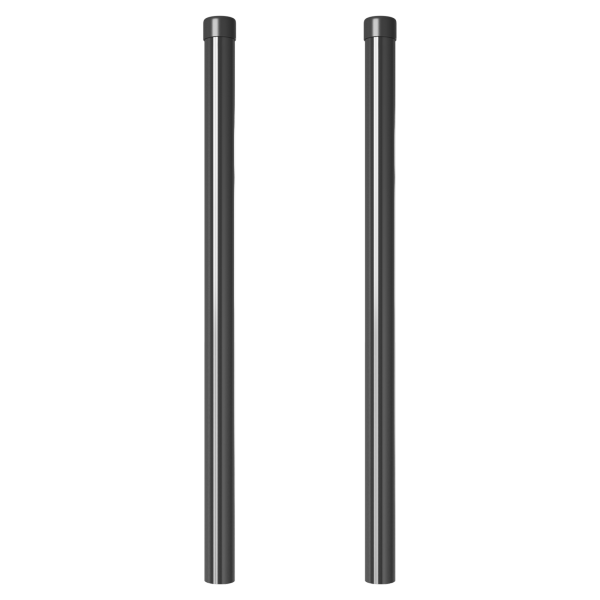 Postes de Cerca 2 pcs Cinzeto 60 cm Aço com Revestimento em Pó M 3