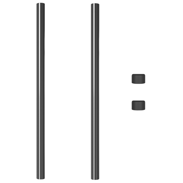 Postes de Cerca 2 pcs Cinzeto 100 cm Aço com Revestimento em Pó M 4