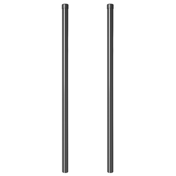 Postes de Cerca 2 pcs Cinzeto 110 cm Aço com Revestimento em Pó M 3