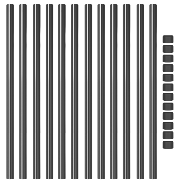 Postes de cerca 12 pcs Gris 120 cm M 4