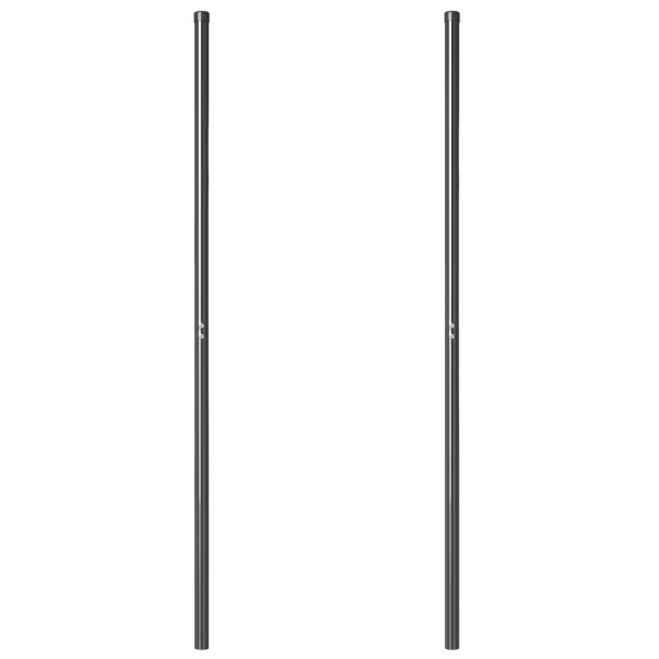 Postes de Cerca 2 pcs Cinzeto 180 cm Aço com Revestimento em Pó M 3
