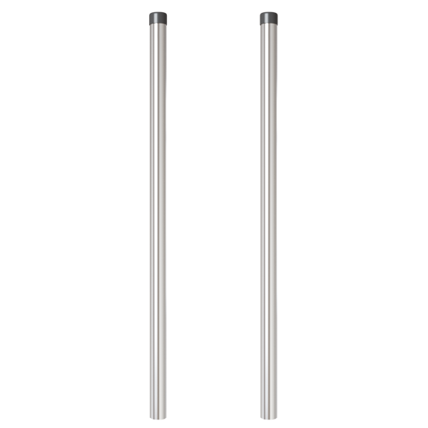 Postes de cerca 2 pcs Plateado 120 cm Acero galvanizado M 3