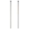 Postes de cerca 2 pcs Plateado 120 cm Acero galvanizado 3